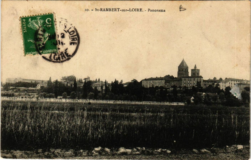 Carte postale ancienne Saint-Rambert-sur-Loire - Panorama