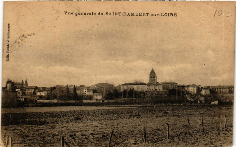 Carte postale ancienne Vue générale de Saint-Rambert-sur-Loire