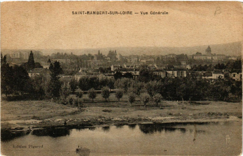 Carte postale ancienne Saint-Rambert-sur-Loire - Vue Générale