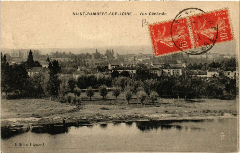 Carte postale ancienne Saint-Rambert-sur-Loire - Vue Générale