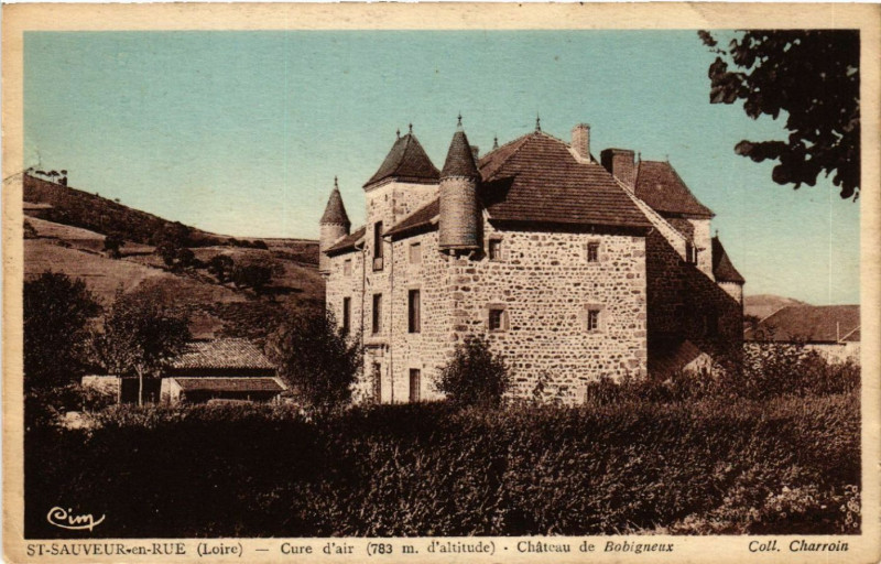 Carte postale ancienne Saint-Sauveur-en-Rue - Cure d'air (783 m d'alt) - Chateau de... à Saint-Sauveur-en-Rue