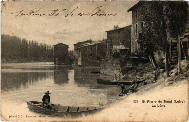 Carte postale ancienne Saint-Pierre de Boeuf - La Lone à Saint-Pierre-de-Boeuf