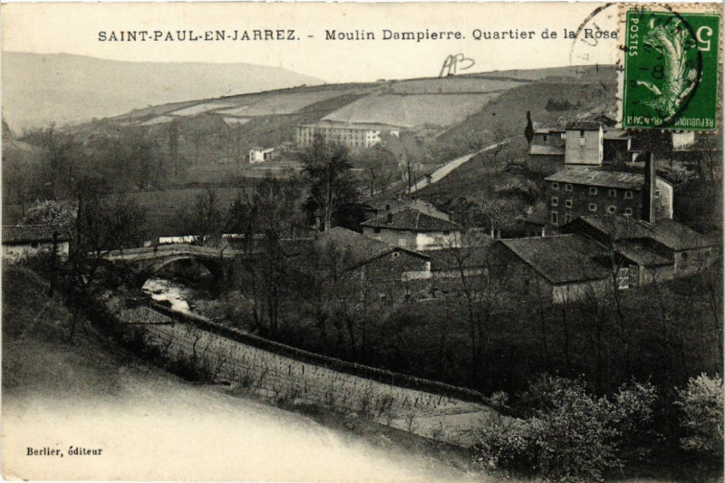 Carte postale ancienne Saint-Paul-en-Jarez - Moulin DamPIERRE. Quartier de la .. à Saint-Paul-en-Jarez