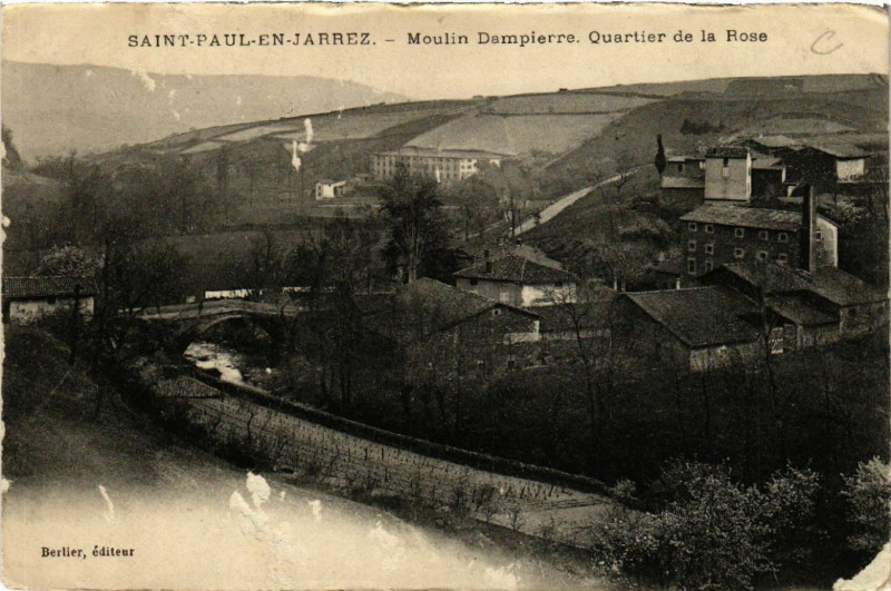 Carte postale ancienne Saint-Paul-en-Jarez - Moulin DamPIERRE Quartier de la Rose à Saint-Paul-en-Jarez
