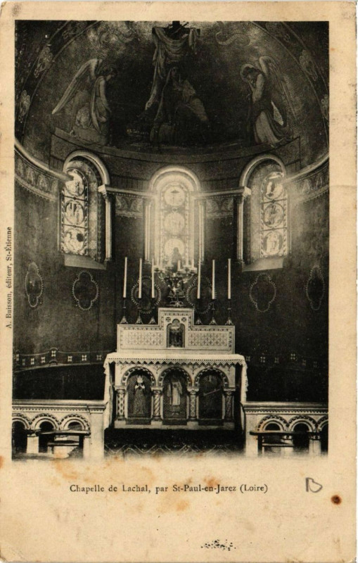 Carte postale ancienne Chapelle de Lachal par Saint-Paul-en-Jarez à Saint-Paul-en-Jarez