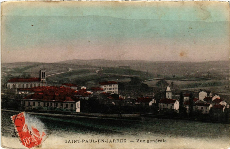 Carte postale ancienne Saint-Paul-en-Jarez - Vue générale à Saint-Paul-en-Jarez