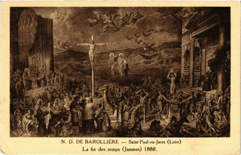 Carte postale ancienne N.D. de Barolliere - Saint-Paul-en-Jarez - La fin des .. à Saint-Paul-en-Jarez