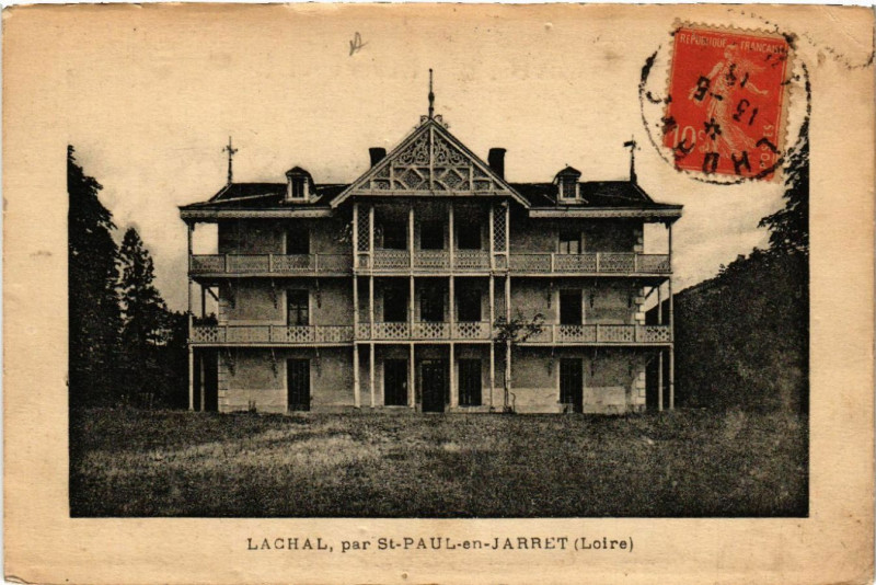 Carte postale ancienne Lachal par Saint-Paul-en-Jarez à Saint-Paul-en-Jarez