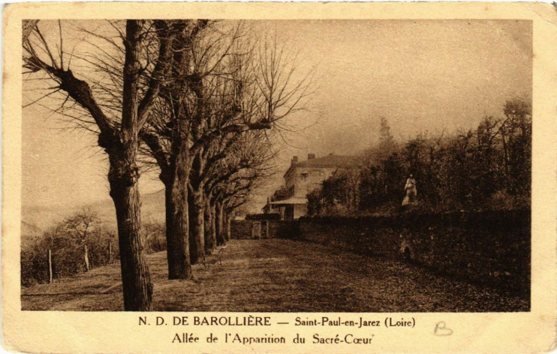 Carte postale ancienne N. D. Barolliere - Saint-Paul-en-Jarez - Allée de .. à Saint-Paul-en-Jarez