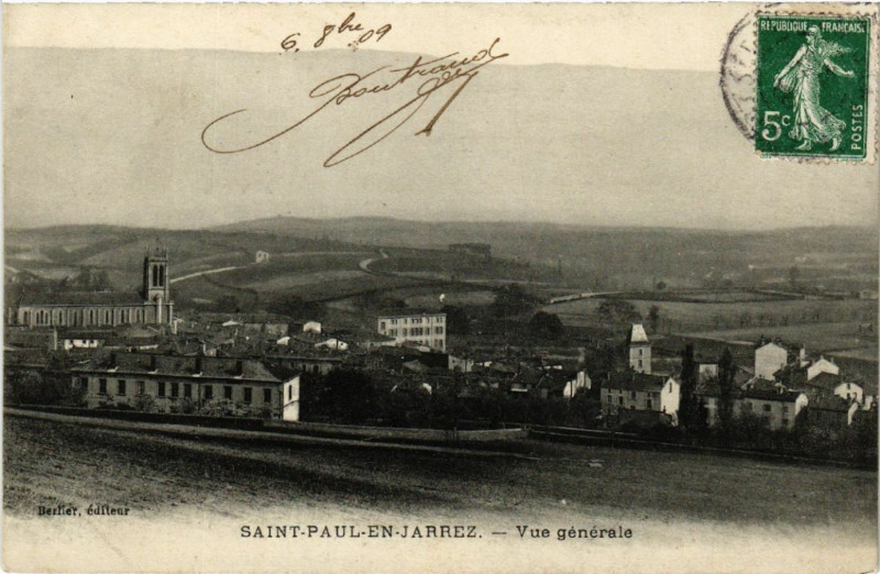 Carte postale ancienne Saint-Paul-en-Jarez - Vue générale à Saint-Paul-en-Jarez
