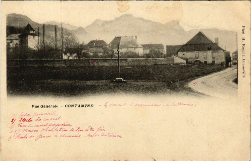 Carte postale ancienne Vue Générale - Contamine