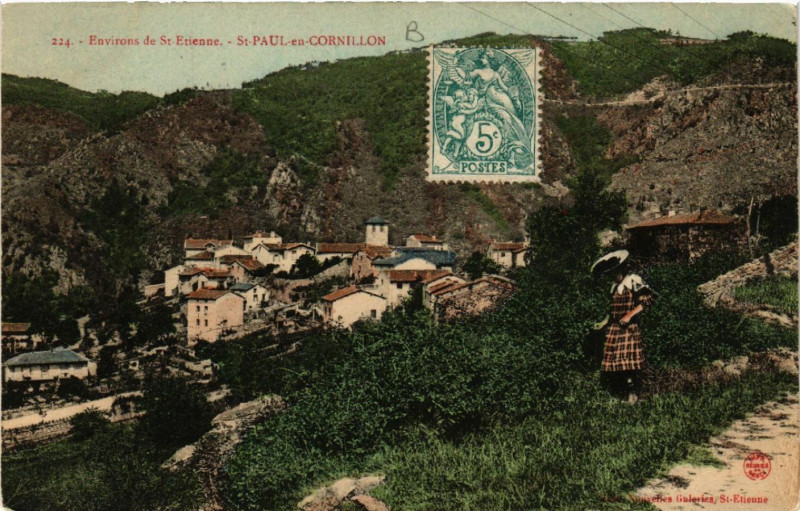 Carte postale ancienne Environs de Saint-Etienne - Saint-Paul-en-Cornillon à Saint-Étienne