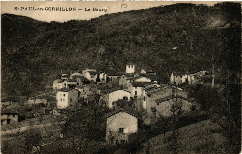 Carte postale ancienne Saint-Paul-en-Cornillon - Le Bourg à Saint-Paul-en-Cornillon