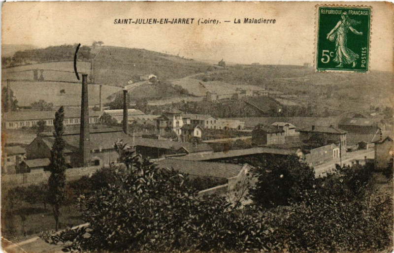 Carte postale ancienne Saint-Julien-en-Jaret - La Maladierre