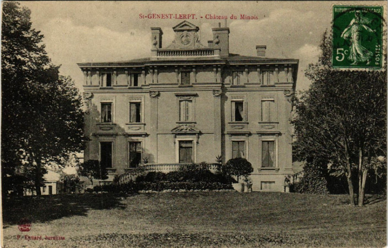 Carte postale ancienne Saint-Genest-Lerpt - Chateau du Minois à Saint-Genest-Lerpt