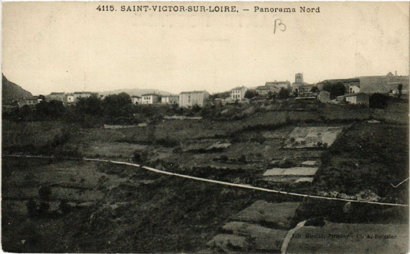 Carte postale ancienne Saint-Victor-sur-Loire - Panorama Nord