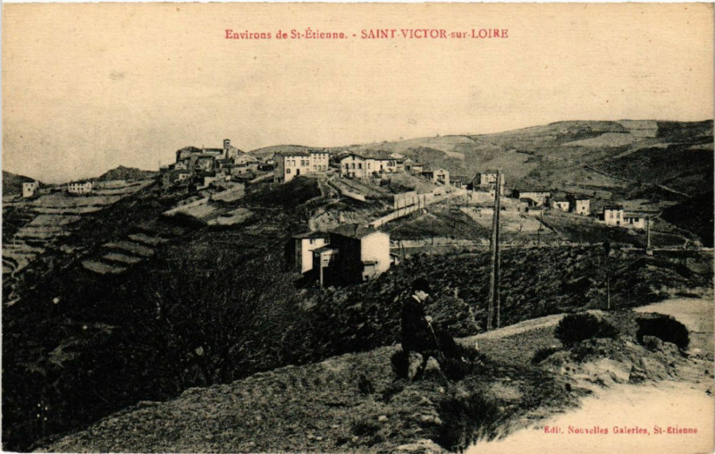 Carte postale ancienne Environs de Saint-Etienne - Saint-Victor-sur-Loire à Saint-Étienne