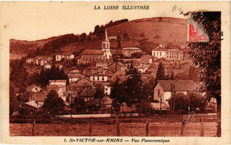 Carte postale ancienne La Loire Illustrée - Saint-Victor-sur-Rhins - Vue Panoramique à Saint-Victor-sur-Rhins
