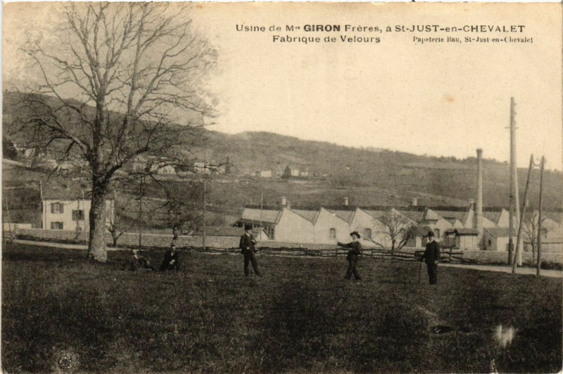 Carte postale ancienne Usine de Mme Giron Fréres a Saint-Just-en-Chevalet - Fabrique de .. à Saint-Just-en-Chevalet