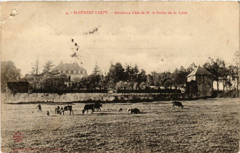 Carte postale ancienne Saint-Genest-Lerpt - Résidence d'été de M. le Préfer de la Loire à Saint-Genest-Lerpt