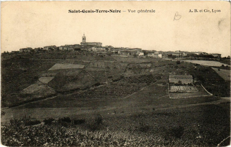 Carte postale ancienne Saint-Genis-Terre-Noire - Vue générale