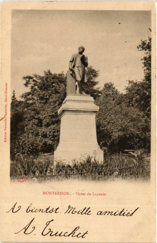 Carte postale ancienne Montbrison - Victor de Laprade à Montbrison