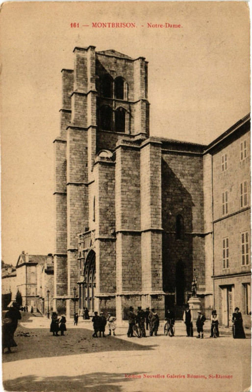 Carte postale ancienne Montbrison - Notre-Dame à Montbrison