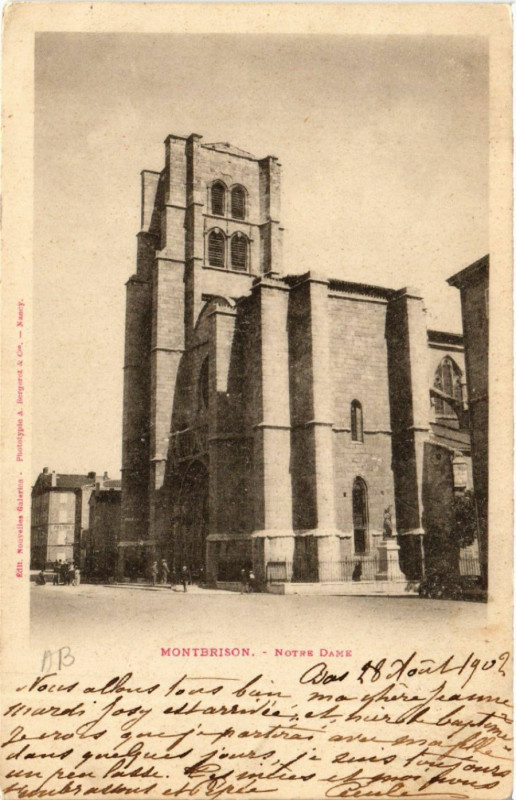 Carte postale ancienne Montbrison - Notre-Dame à Montbrison