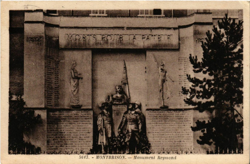 Carte postale ancienne Montbrison - Monument Reymond à Montbrison