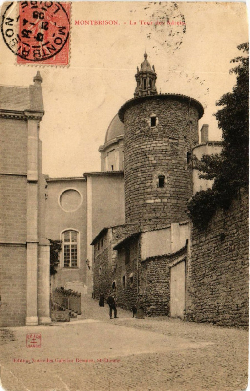 Carte postale ancienne Montbrison - La Tour des Adrets à Montbrison