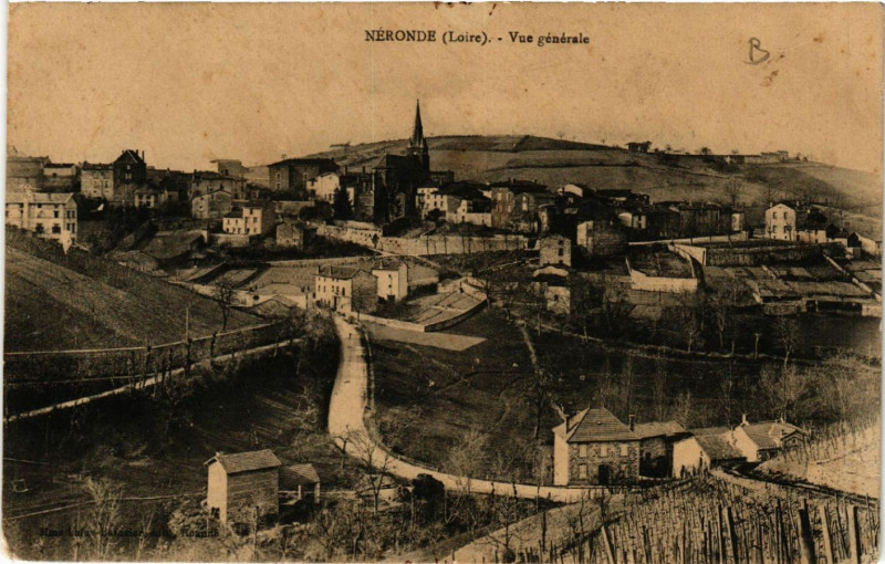 Carte postale ancienne Neronde - Vue générale à Néronde