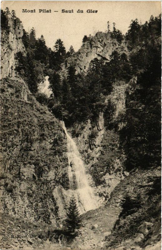 Carte postale ancienne Mont-Pilat - Saut du Gier