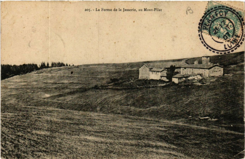 Carte postale ancienne Mont-Pilat - La Ferme de la Jasserie - au Mont-Pilat à Jas