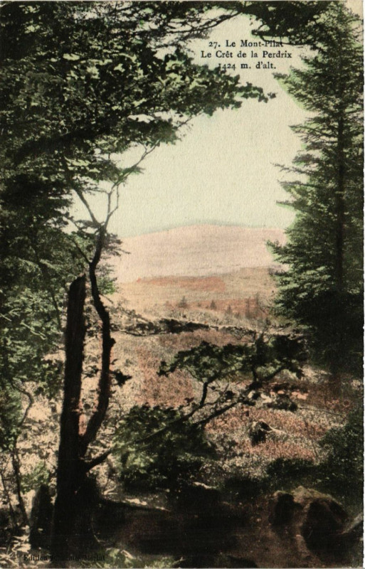Carte postale ancienne Mont-Pilat - La Cret de la Perdrix