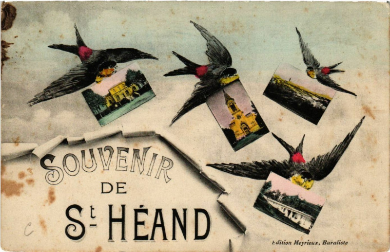 Carte postale ancienne Souvenir de Saint-Heand à Saint-Héand