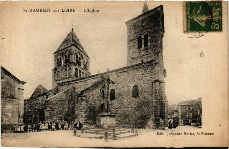 Carte postale ancienne Saint-Rambert-sur-Loire - L'Eglise