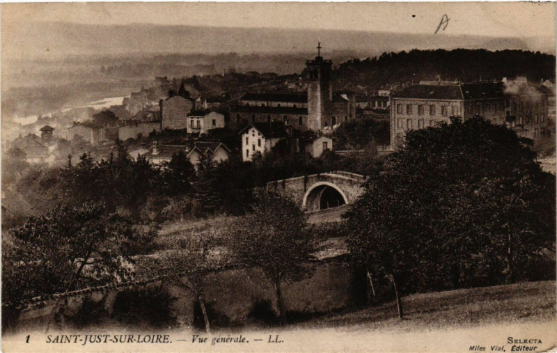 Carte postale ancienne Saint-Just-sur-Loire - Vue générale