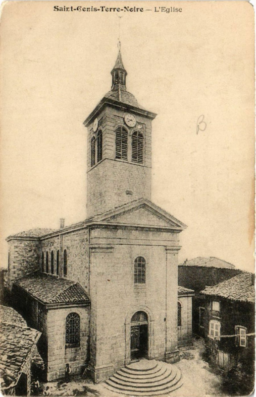 Carte postale ancienne Saint-Genis-Terre-Noire - L'Eglise