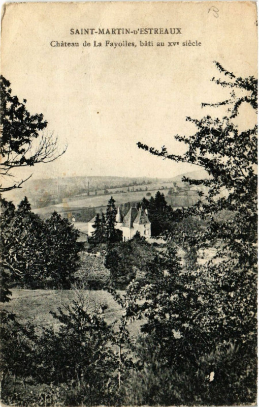 Carte postale ancienne Saint-Martin-d'Estreaux - Chateau de la Payoiles bati au Xv s. à Saint-Martin-d'Estréaux