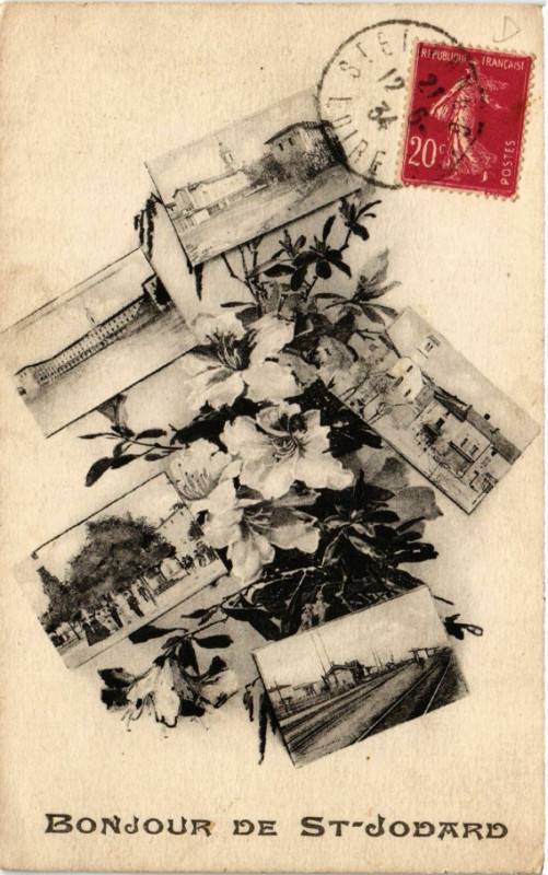 Carte postale ancienne Bonjor de Saint-Jodard à Saint-Jodard