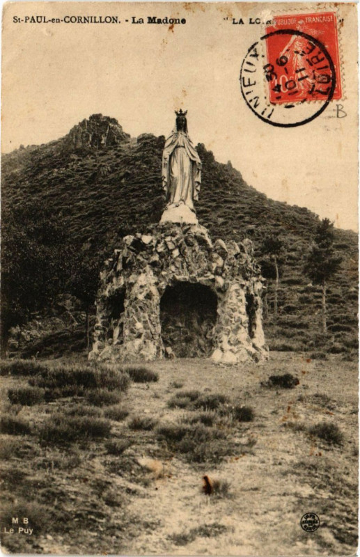 Carte postale ancienne Saint-Paul-en-Cornillon - La Madone à Saint-Paul-en-Cornillon