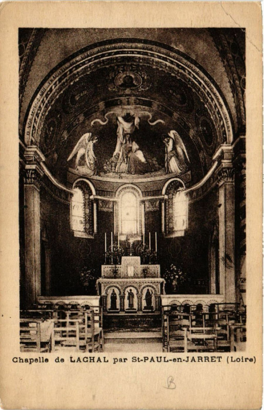 Carte postale ancienne Chapelle de Lachal par Saint-Paul-en-Jarez à Saint-Paul-en-Jarez