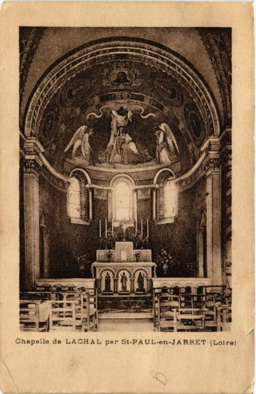 Carte postale ancienne Chapelle de Lachal par Saint-Paul-en-Jarez à Saint-Paul-en-Jarez