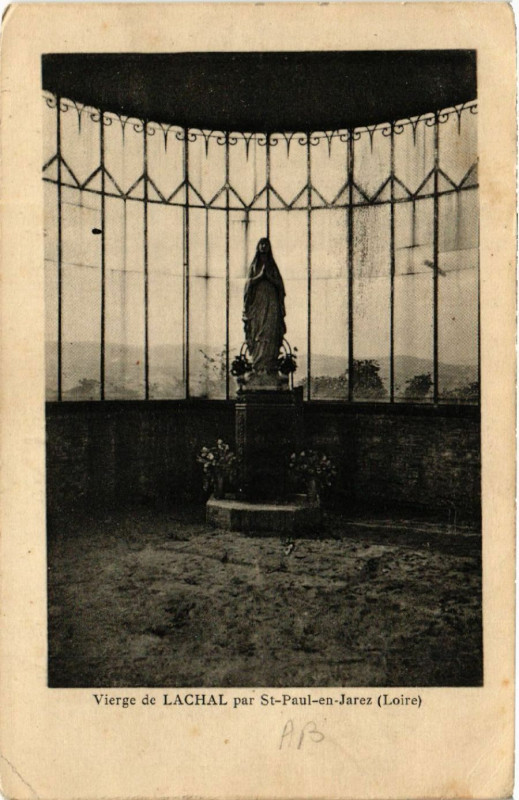 Carte postale ancienne Vierge de Lachal par Saint-Paul-en-Jarez à Saint-Paul-en-Jarez