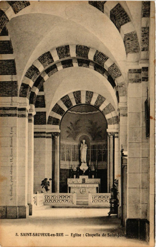 Carte postale ancienne Saint-Sauveur-en-Rue - Eglise Chapelle de Saint-Josephés à Saint-Sauveur-en-Rue