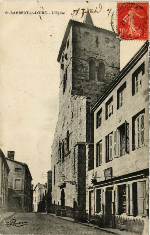 Carte postale ancienne Saint-Rambert-sur-Loire - L'Eglise