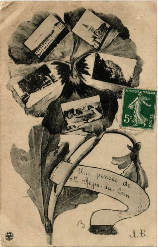 Carte postale ancienne Une pensée de la Régis-du-Coin