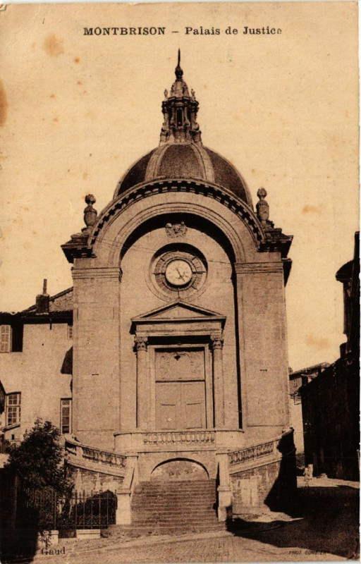 Carte postale ancienne Montbrison - Palais de Justice à Montbrison