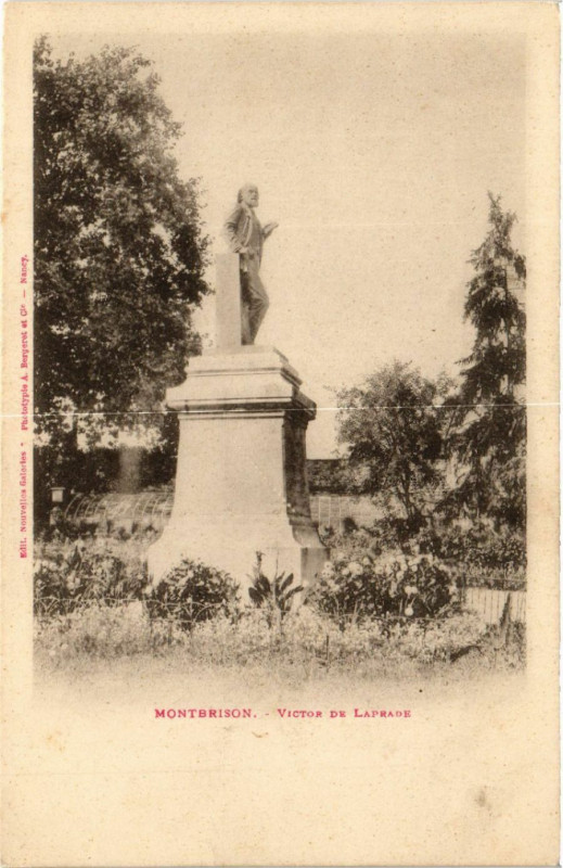Carte postale ancienne Montbrison - Victor de Laprade à Montbrison
