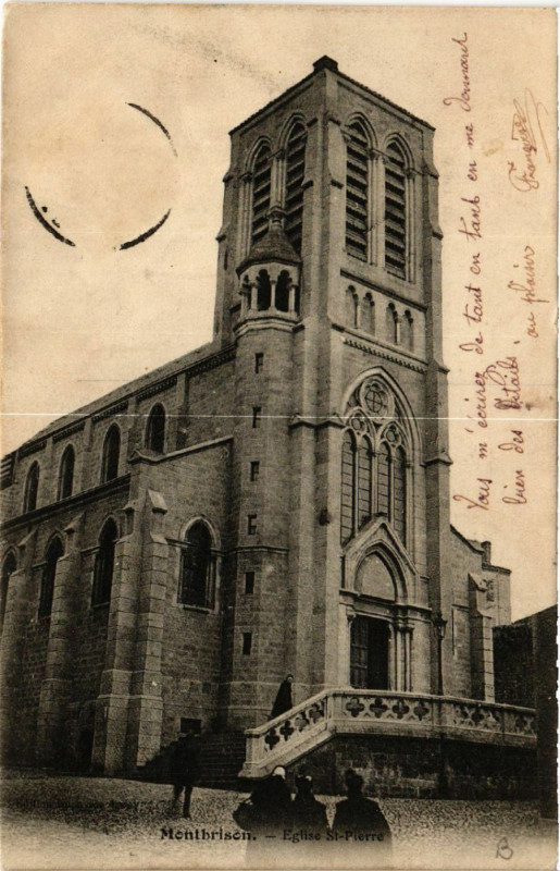 Carte postale ancienne Montbrison - Eglise St-Pierre à Montbrison